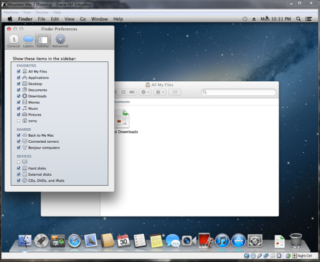 Virtualbox For Mac Os Mountain Lion